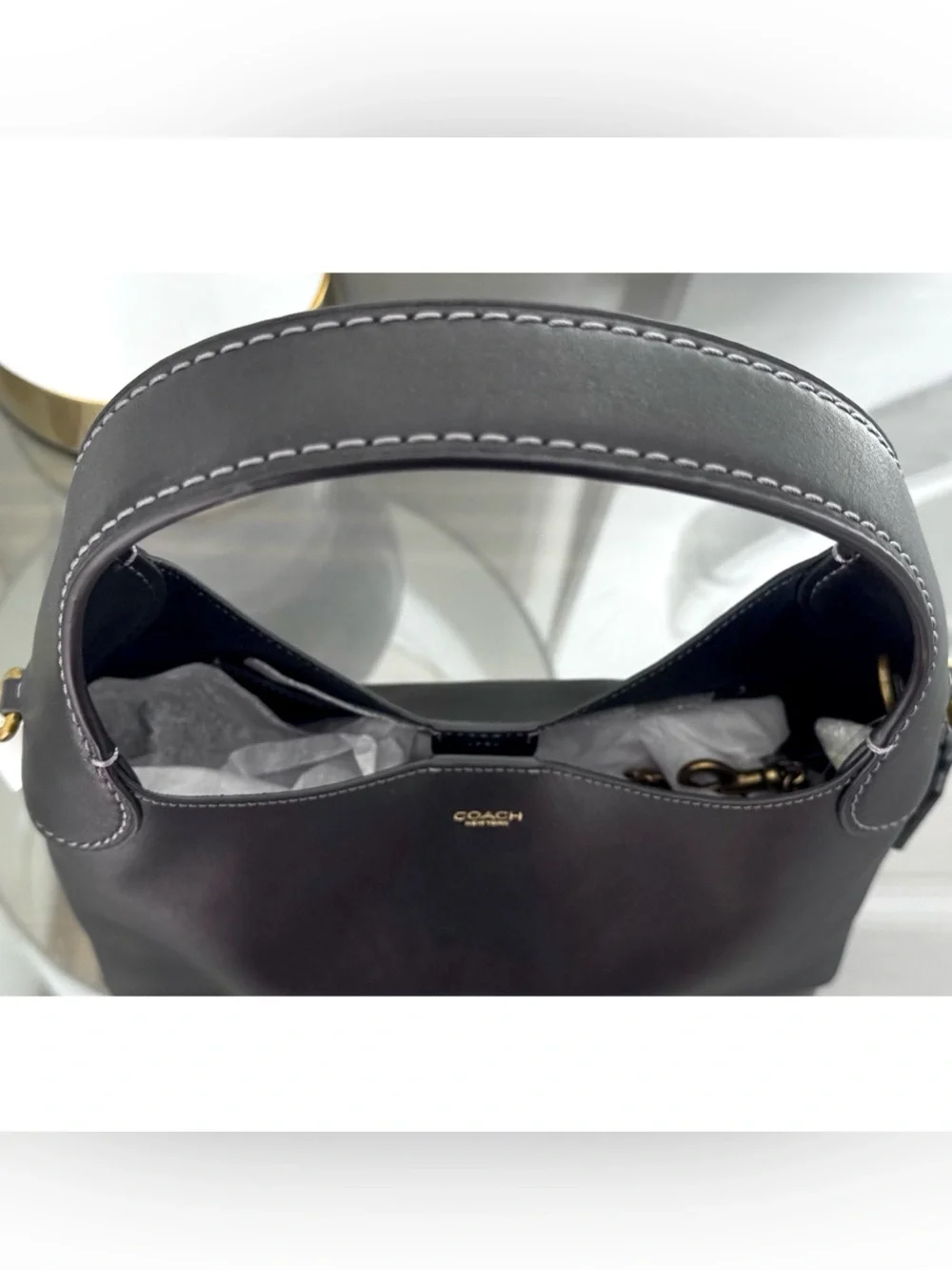 COACH BROOKLYN SHOULDER BAG 23, BLACK
